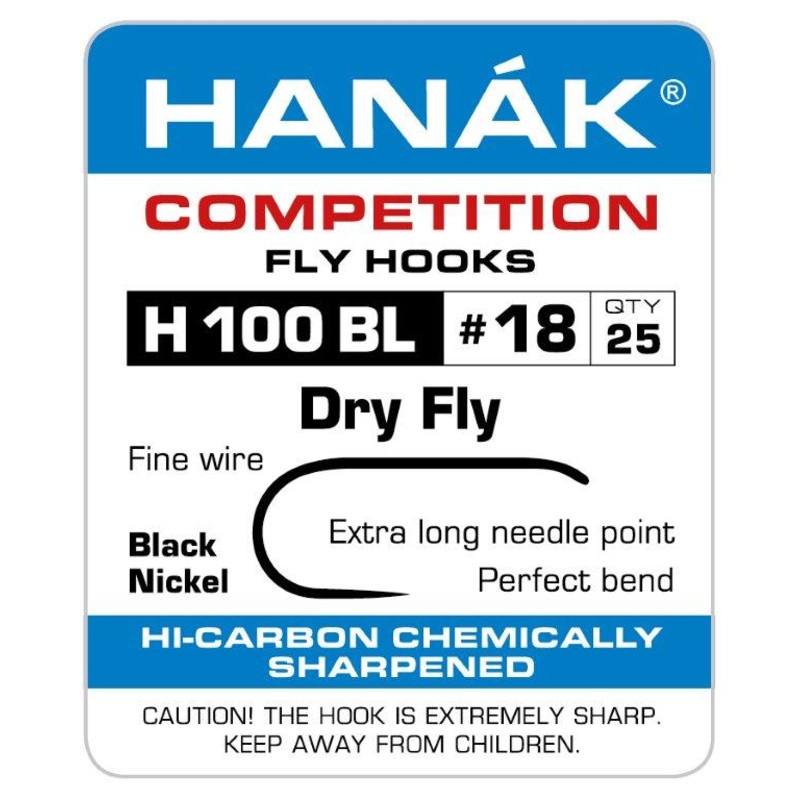 Hanak Barbless Dry Fly Hooks H 100 BL