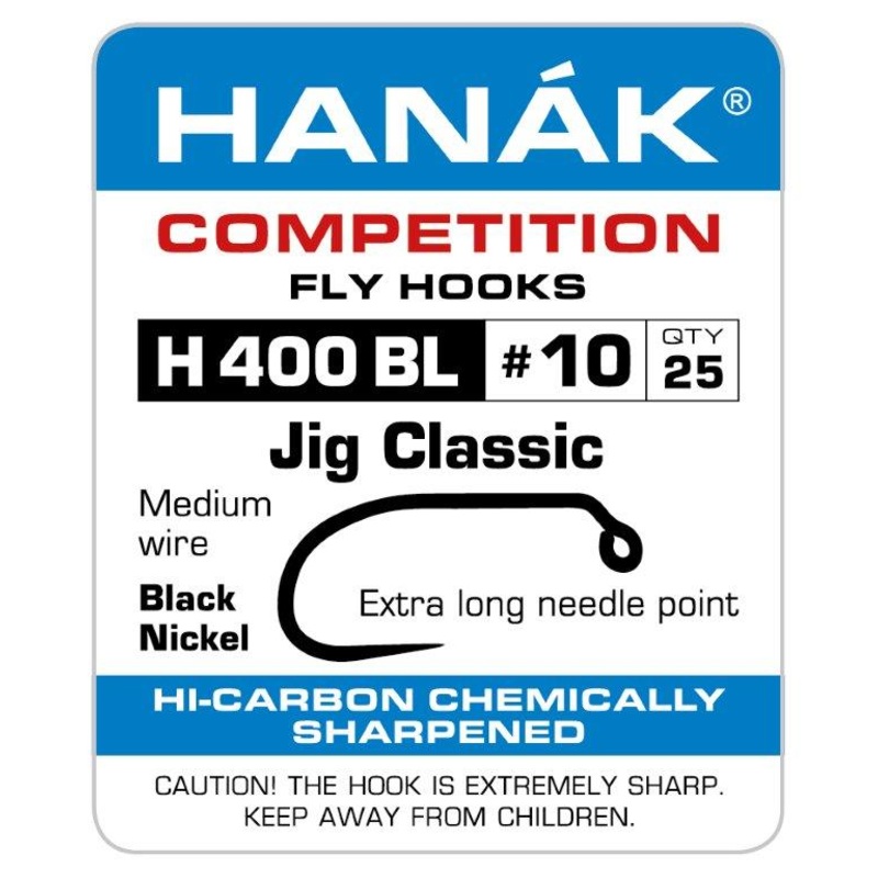 Hanak Barbless Jig Classic Fly Hooks H 400 BL