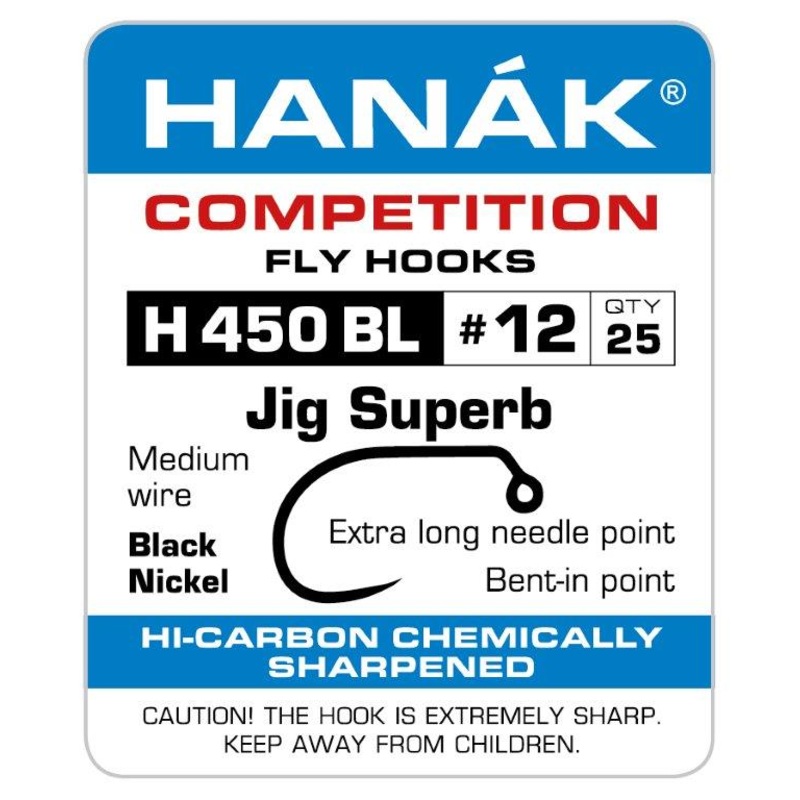 Hanak Barbless Jig Superb Fly Hooks H 450 BL