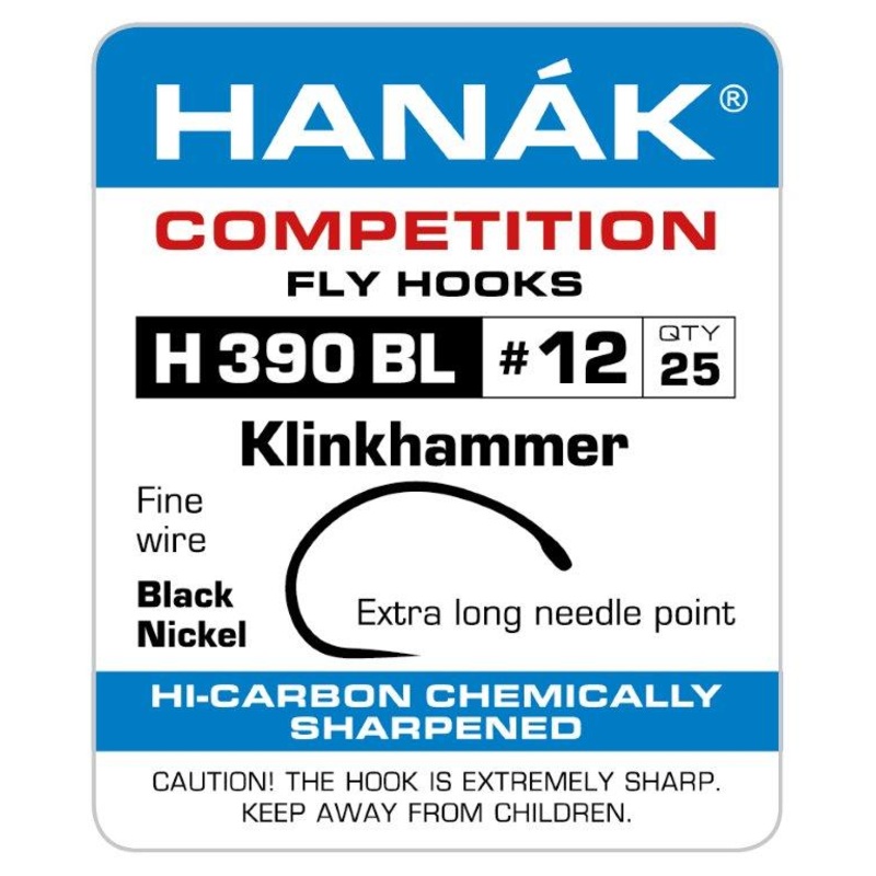 Hanak Barbless Klinkhammer Fly Hooks H 390 BL