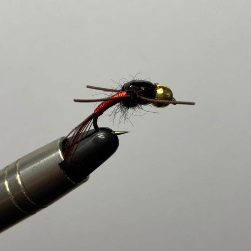 Jason’s guide flies-  Red Rubber legs