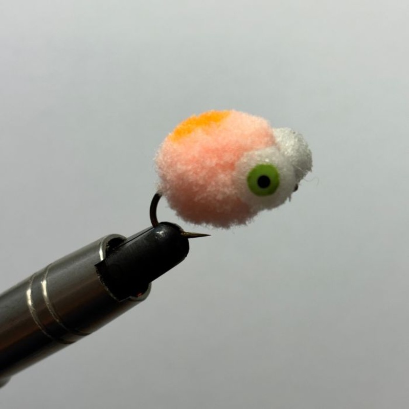 Creel Flies- Pink Fuzz/ orange Heave and Leave