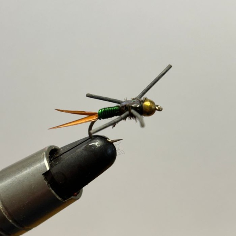 Creel Flies- Rubber Leg Copper John Green