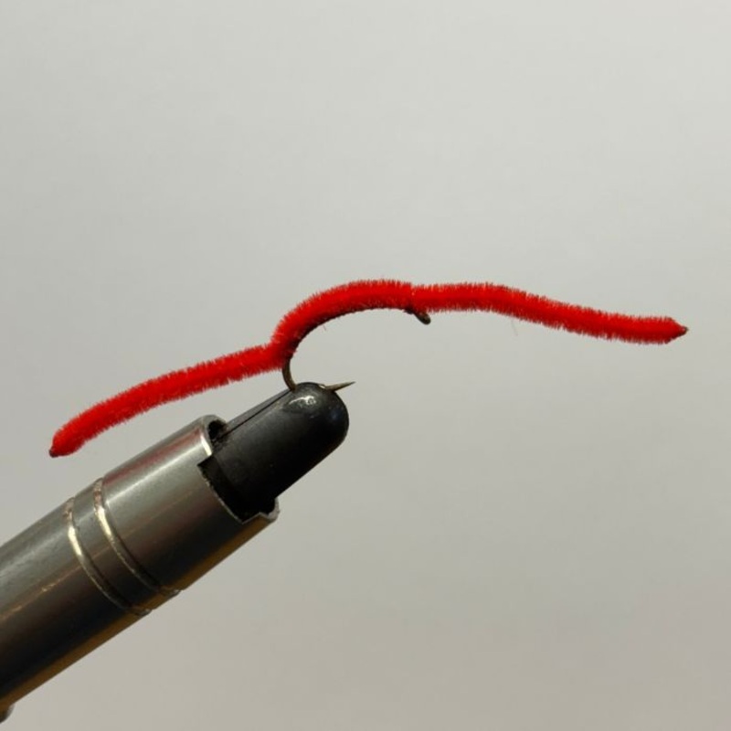 Creel Flies- San Juan Worm Red