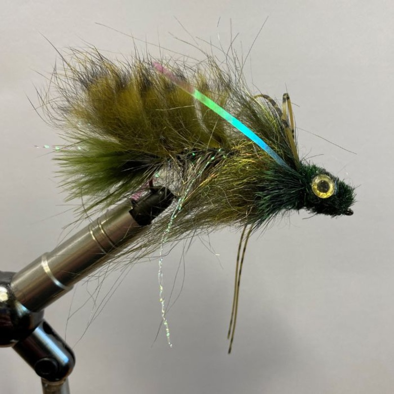 Creel Flies- Olive Sparkle/ Natural Sex Dungeon
