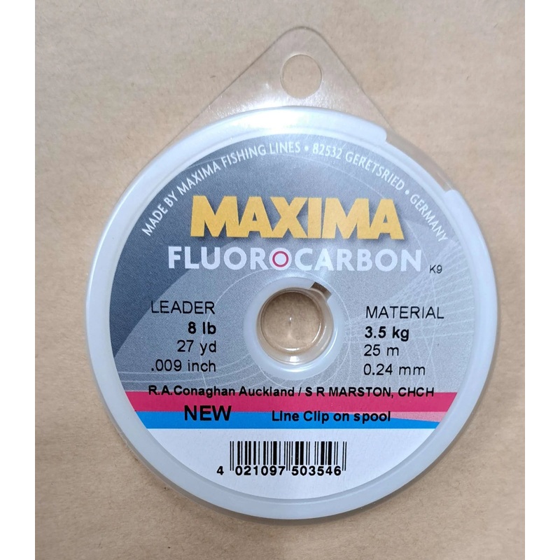 Maxima Fluorocarbon Leader Material 25M Spools