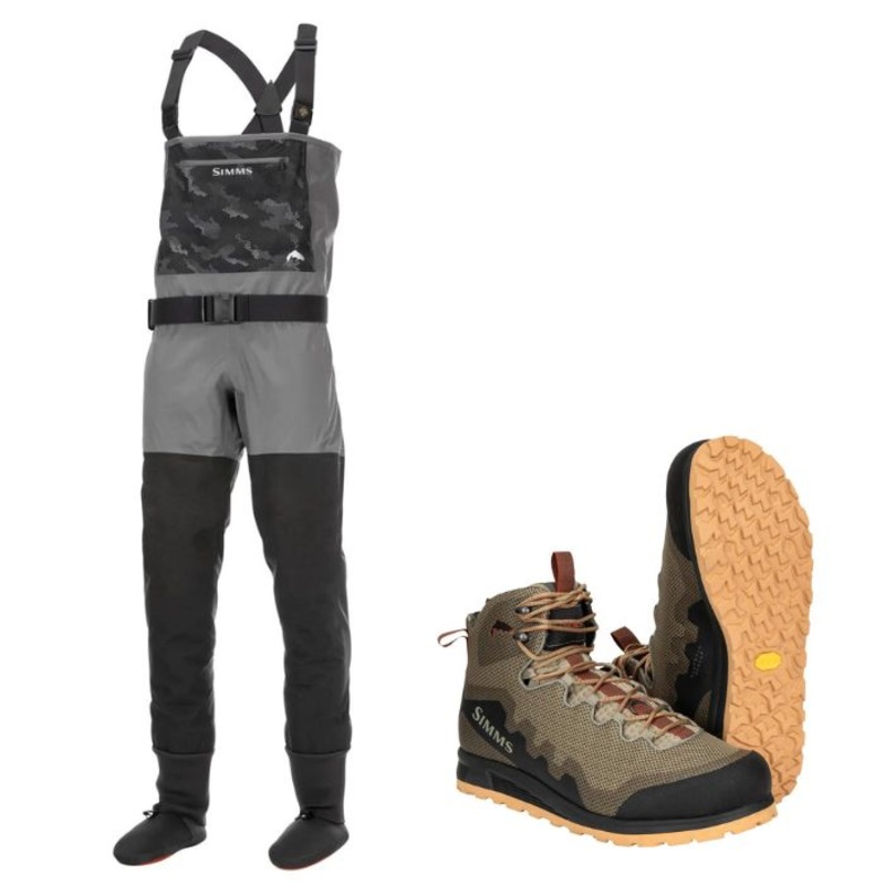 Simms Guide Classic Waders – Flyweight Access Boot Combo