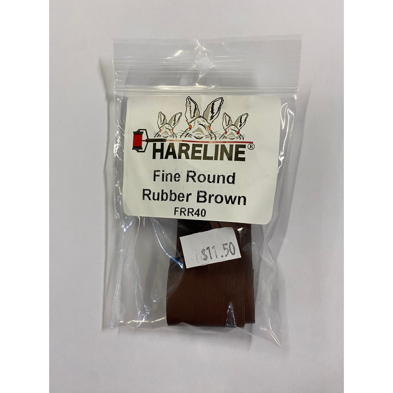 Hareline Fine Round Rubber Brown