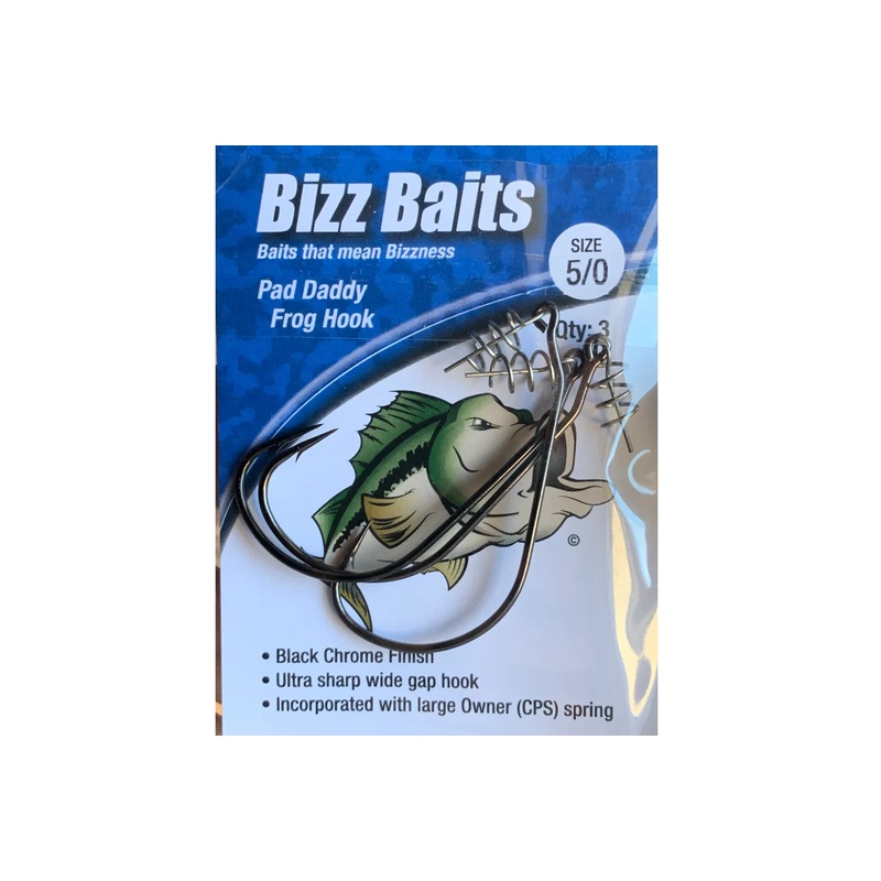 BIZZ BAITS PAD DADDY FROG HOOK (3pk)