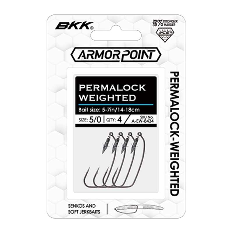 BKK ARMOR POINT PERMALOCK WEIGHTED WORM HOOK