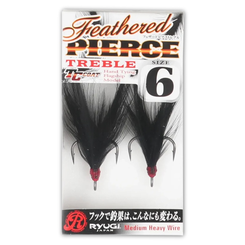 RYUGI FEATHERED PIERCE TREBLE HOOKS