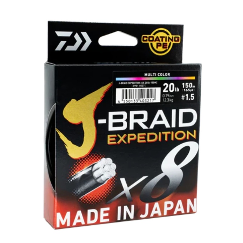 Daiwa J-BRAID EXPEDITION PE Line 150m Multi Color
