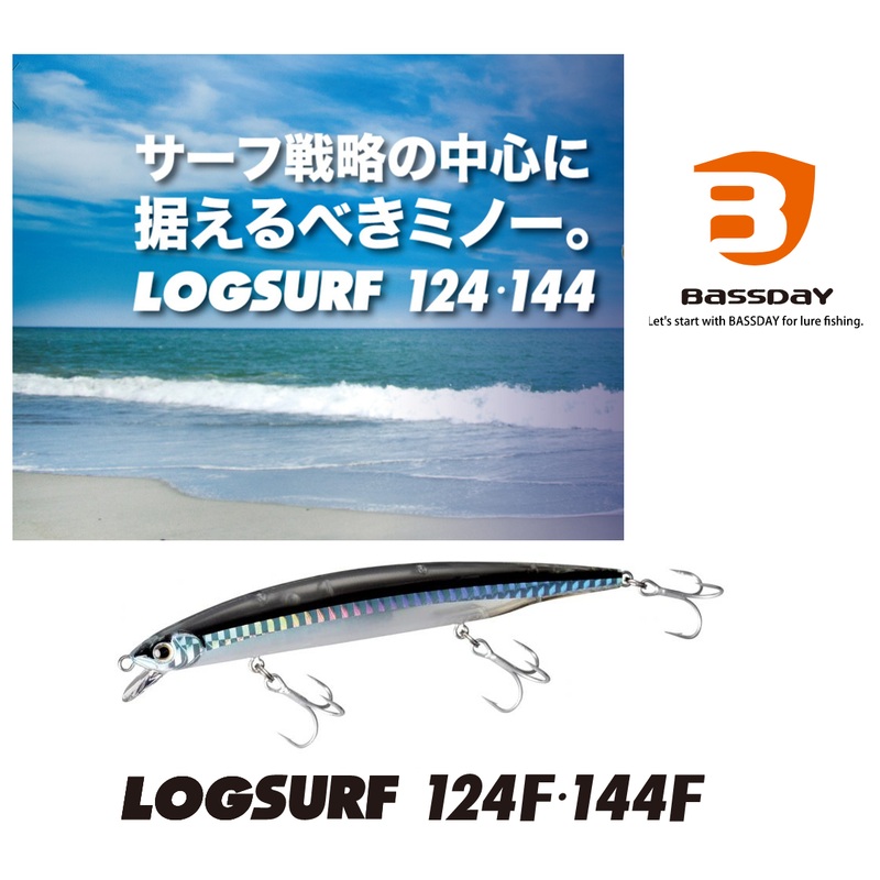BASSDAY Log Surf 124F Minnow 124mm 16g
