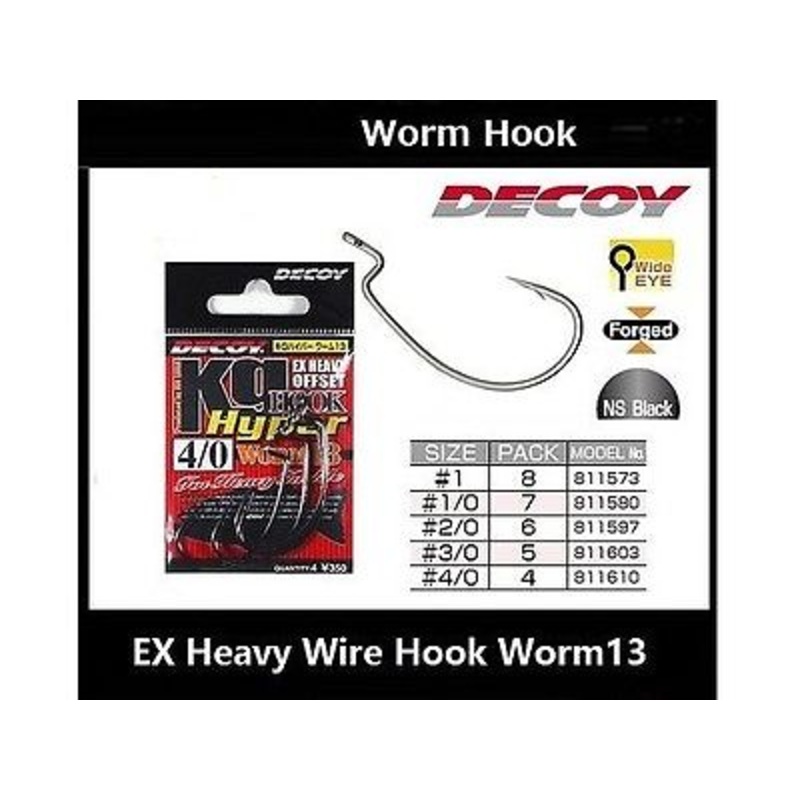 DECOY Heavy Tackle Worm Hook Worm13
