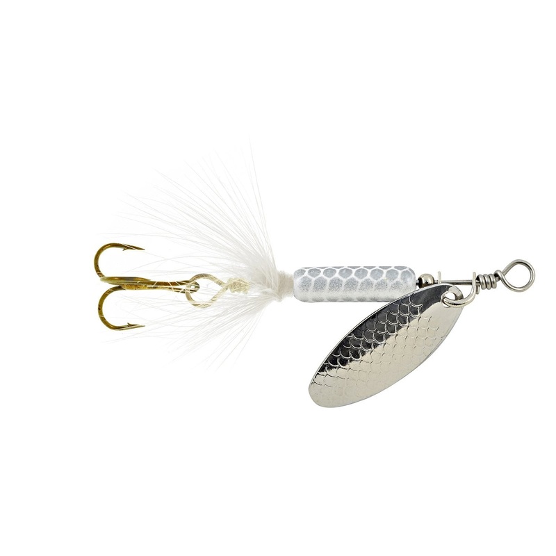 Inline Spinner Lure – White Scale