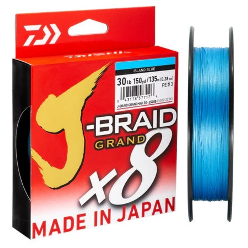 Daiwa J-braid 8 Grand 150yd – Island Blue