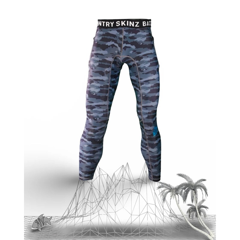 Backcountry Skinz Mens Solarflexz Leggings – Blue Slate Camo