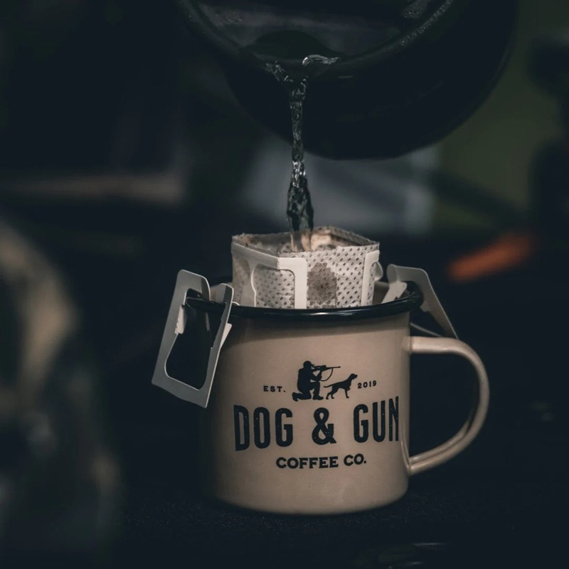 Dog & Gun Enamel Mugs