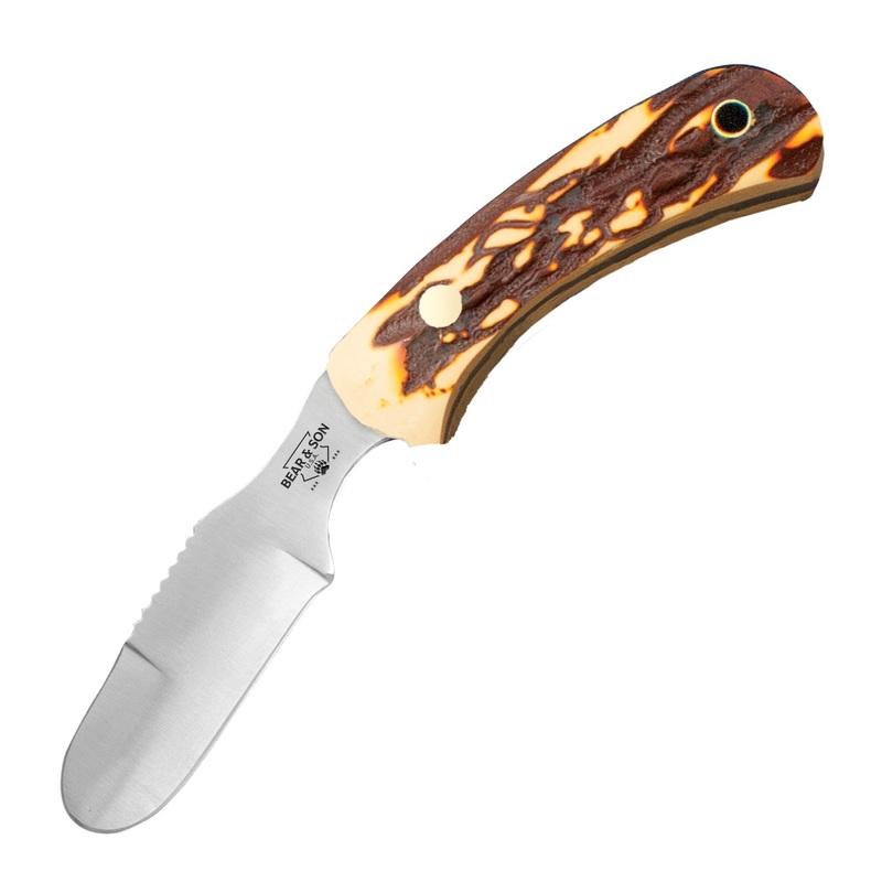Bear & Sons 6 1/2″ Stag Delrin Ergonomic Skinner