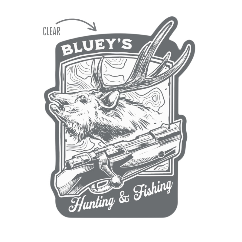 Bluey’s Clear Deer/Gun Sticker