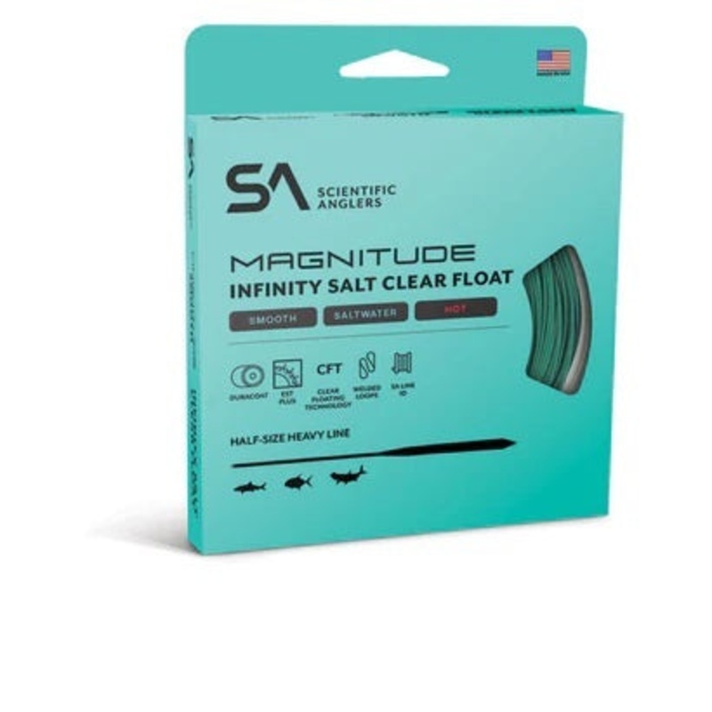 Scientific Anglers Magnitude Smooth Infinity Salt 12′ Clear Float Tip Aqua/clear