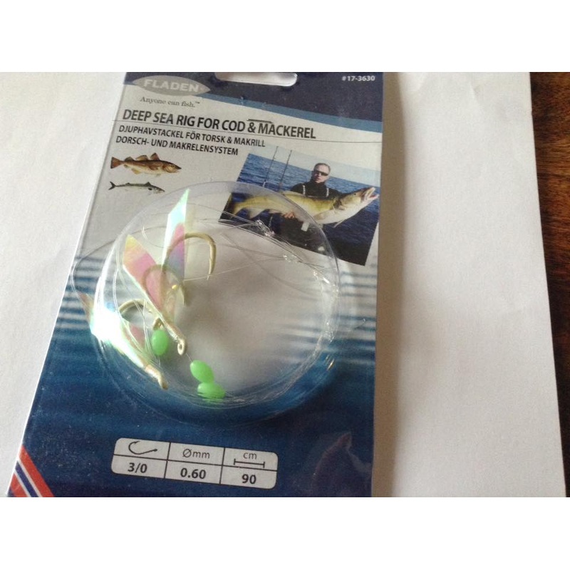 Fladen Cod and mackerel rig luminous hooks   #17-3630