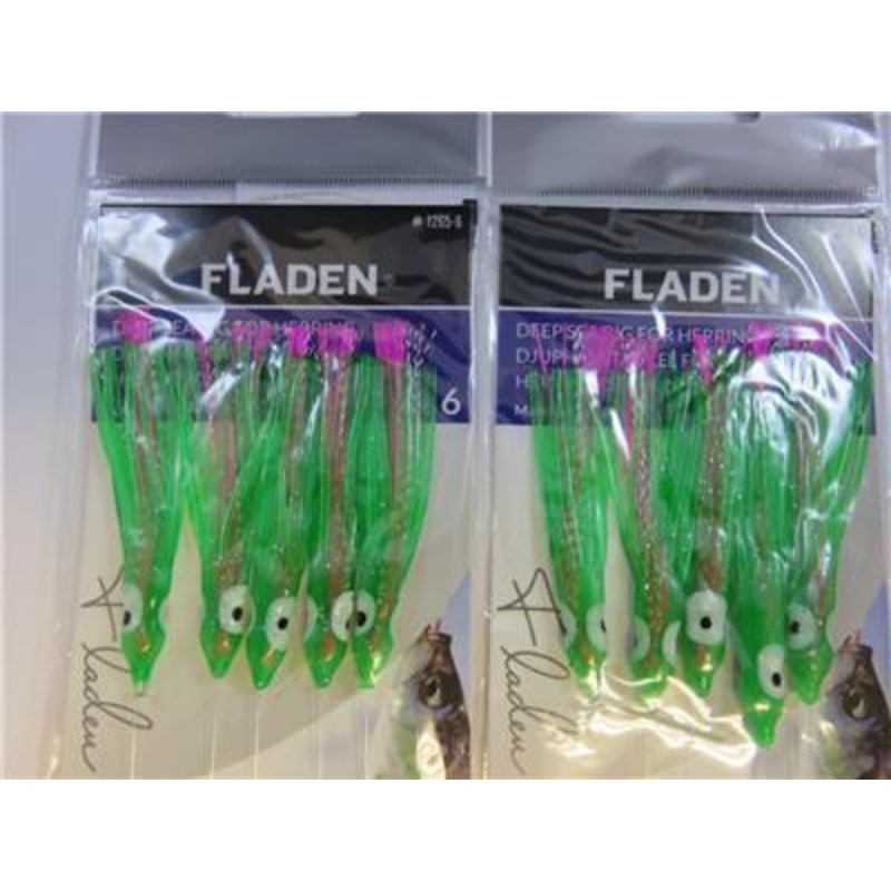 Fladen Deep Sea Rig Green Muppet Lure #1265-3-0