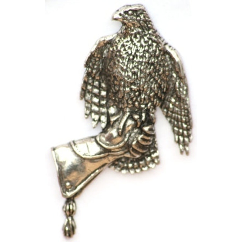 Pewter Hawk On a Glove