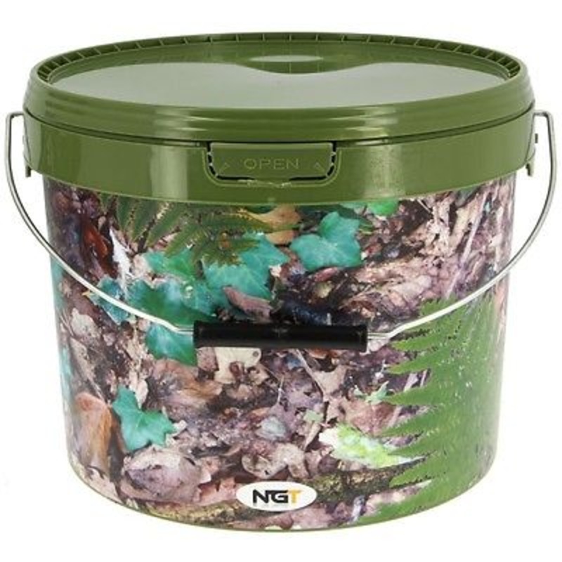 NGT Round 3L Camo Bait Bucket