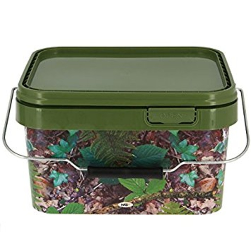 NGT Square Camo Bait  Bucket