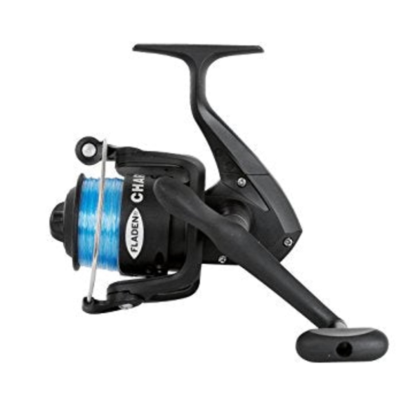 Fladen Charter 340 Fishing Reel, Fixed Spool Spinning Reel, Front Drag + Line