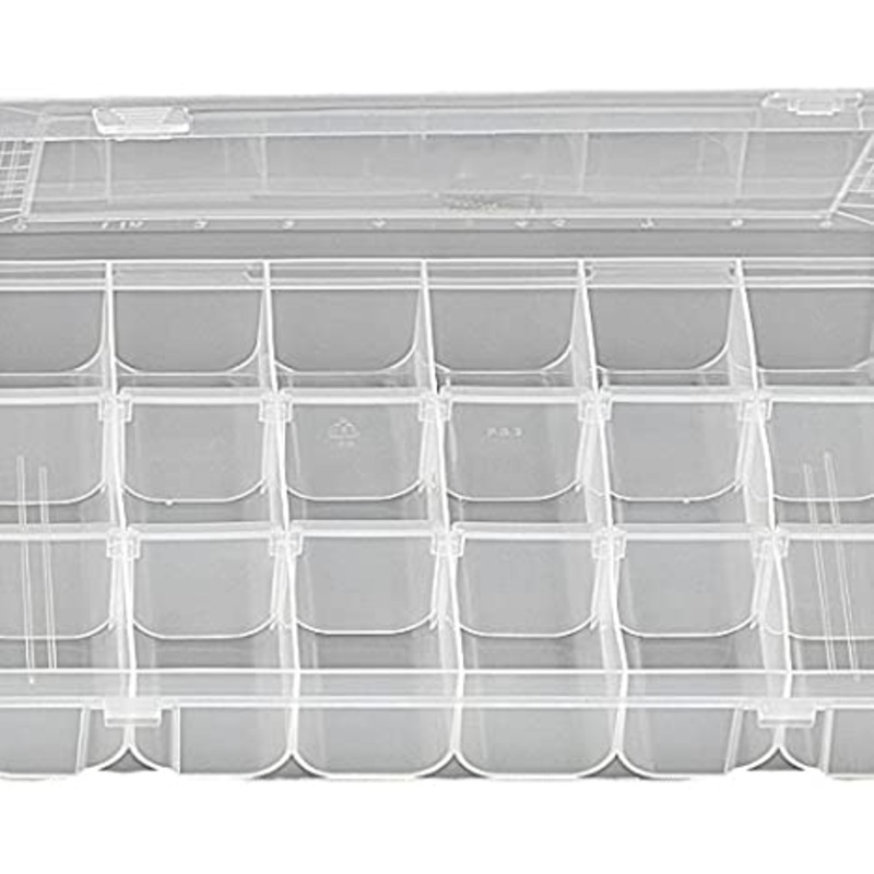 FLADEN Clear (18 sections) Fishing Terminal Bits Lure Storage Box  #19-8159