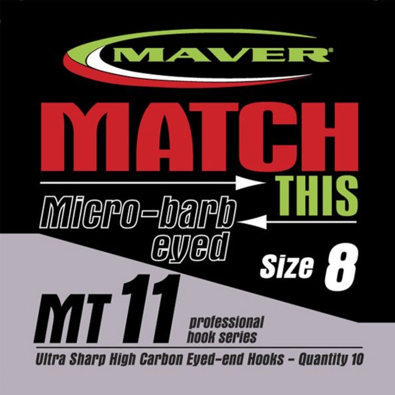 Maver Match This Hooks – MT 11 – Micro Barb Eyed