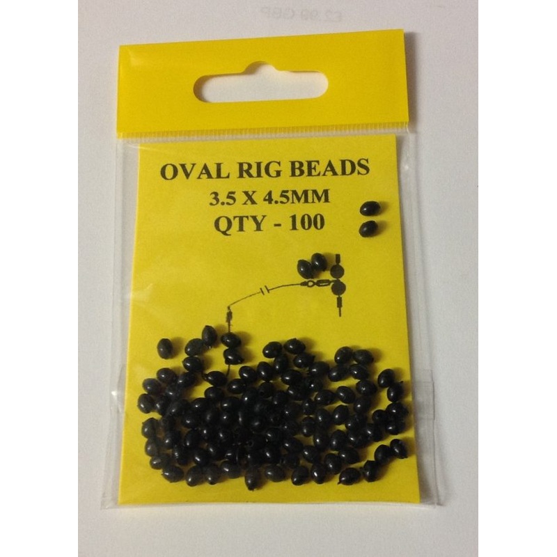 Ctj Black Oval Rig Beads 100 Pack