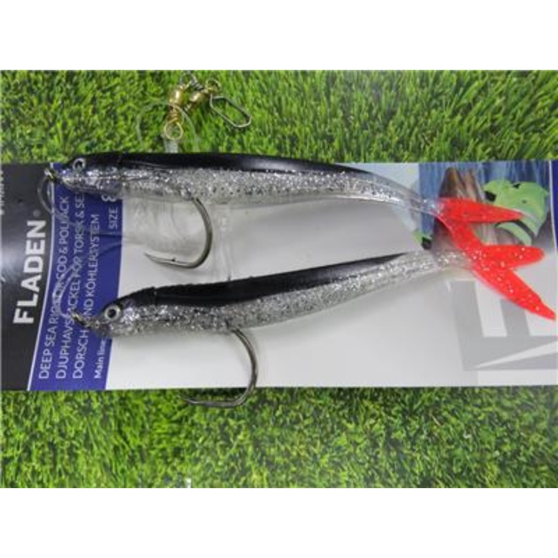 Fladen Black Redtail Twin Cod Lure  #17-1516-8-0