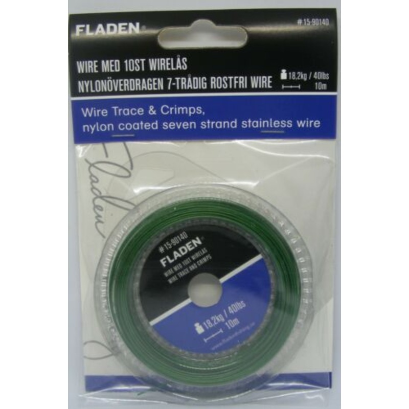 FLADEN WIRE TRACE & CRIMPS  40lb