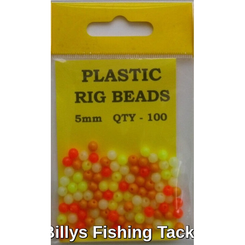 CJT Plastic Rig Beads 100 Mixed colours