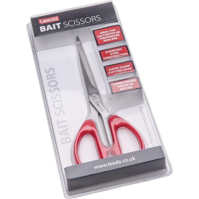 Leeda Large Bait Scissors Red
