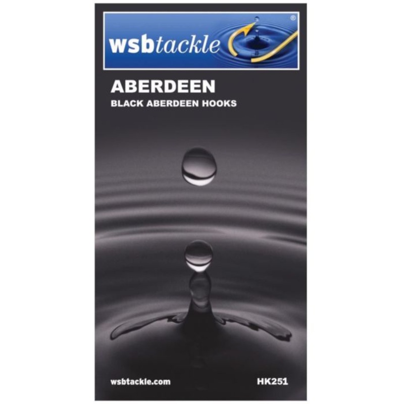 WSB BLACK ABERDEEN HOOKS  FLATTIE HOOKS 10PK
