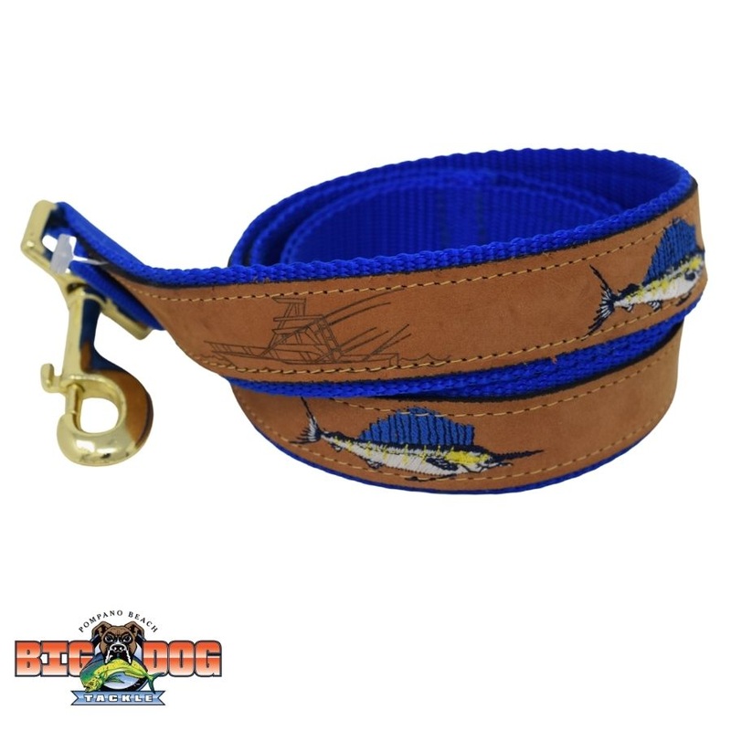 DOG LEASH LEATHER SAILFISH