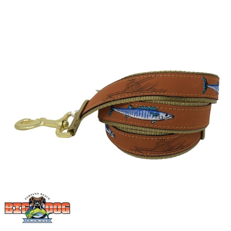 DOG LEASH LEATHER WAHOO