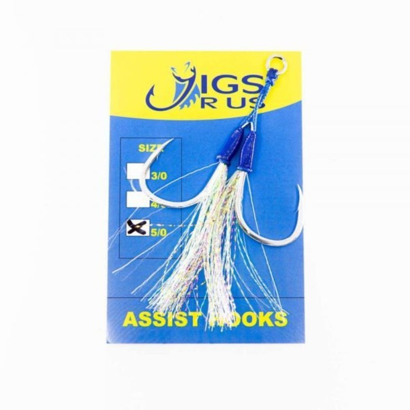 JIGS R US CORDED GLOW DUAL ASSIST HOOKS