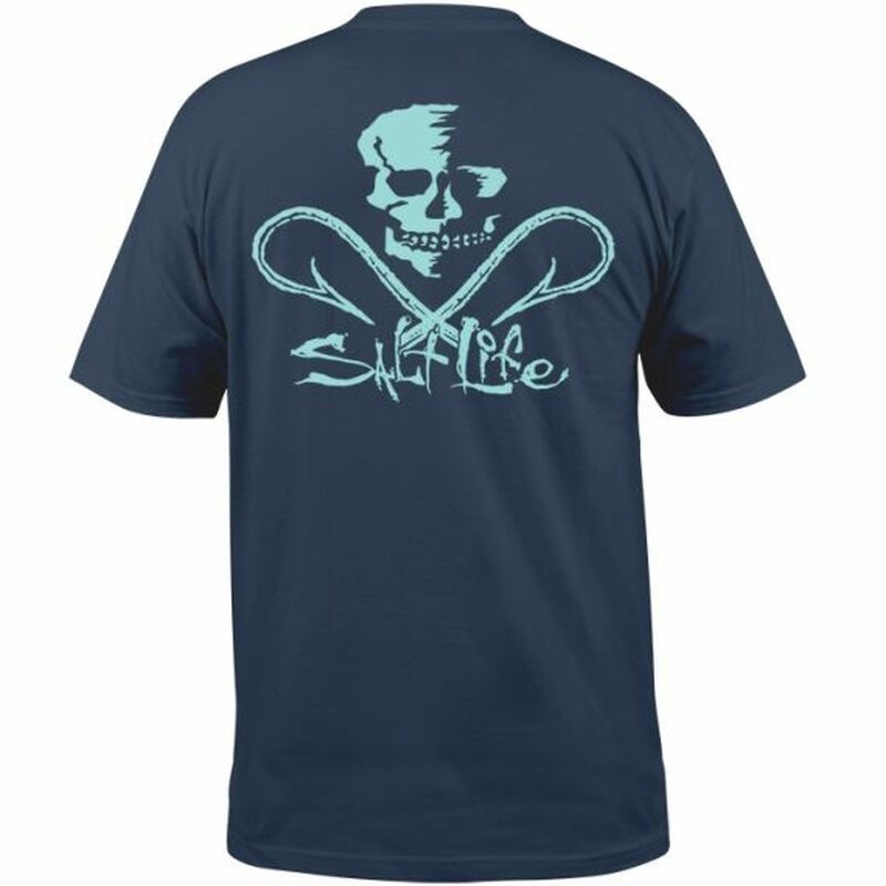 SALT LIFE SKULL AND HOOKS TEE