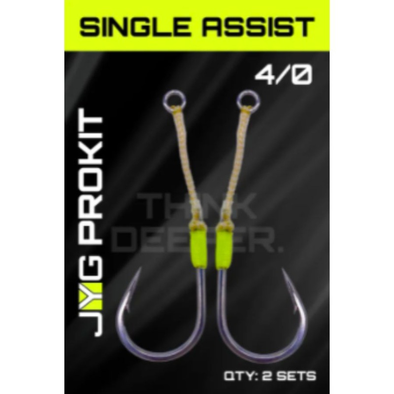JYG PRO SINGLE ASSIST HOOKS 2PK