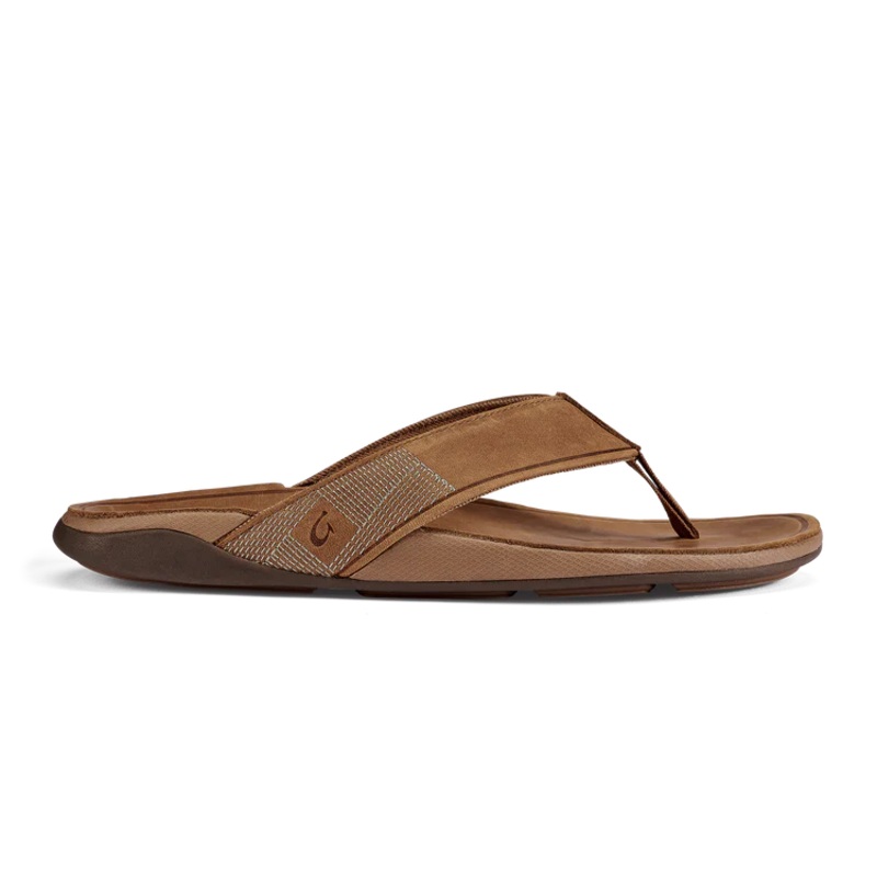 OLUKAI TUAHINE LEATHER SANDALS
