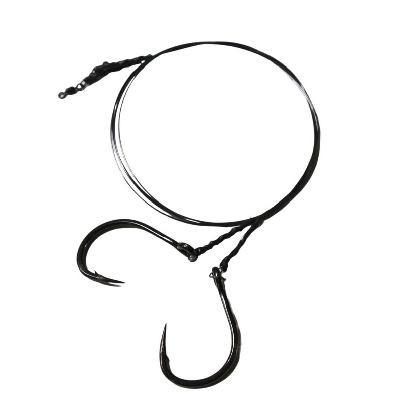 R&R TACKLE J HOOK TITANIUM LEADERS 2PK