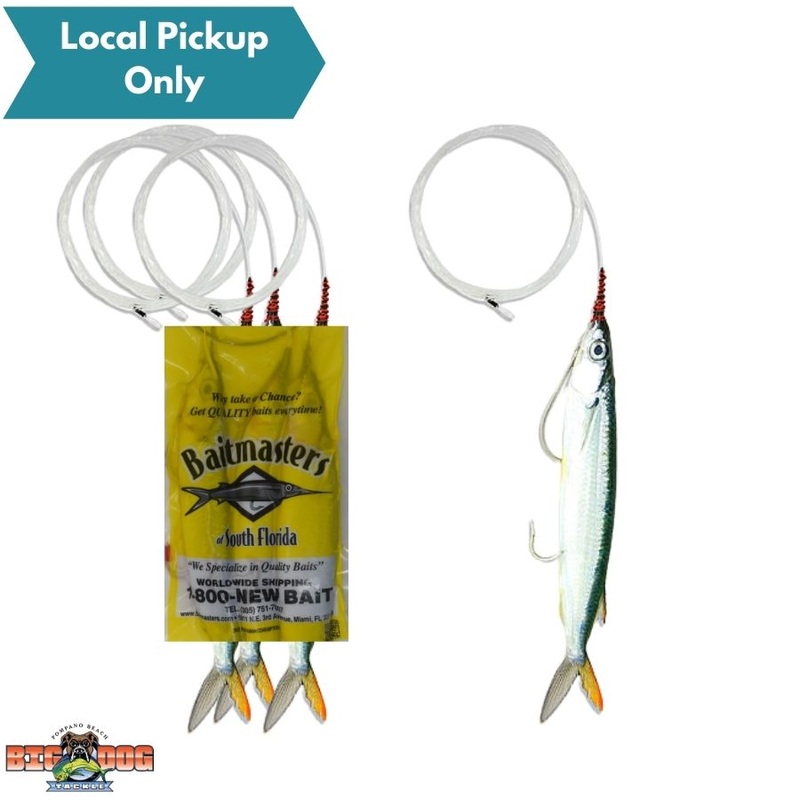 BAITMASTERS BALLYHOO MEDIUM MONO DBL HOOK RIGGED 3PK