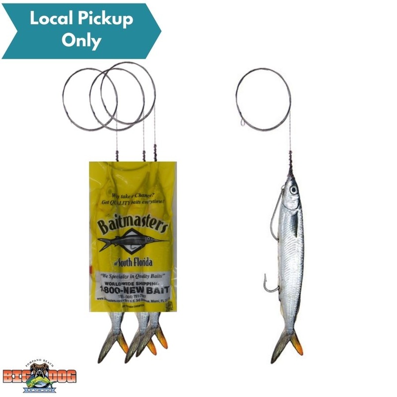 BAITMASTERS BALLYHOO MEDIUM WIRE DBL HOOK RIGGED 3PK