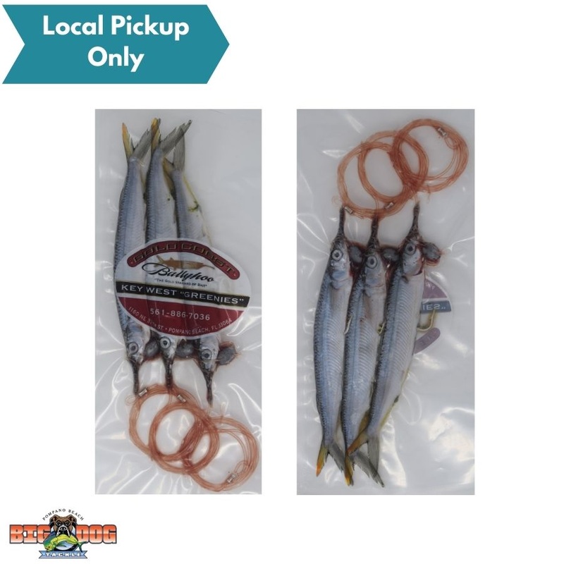 GOLD COAST BALLYHOO MONO SWIMMER  SINGLE HOOK RIGGED 3pk