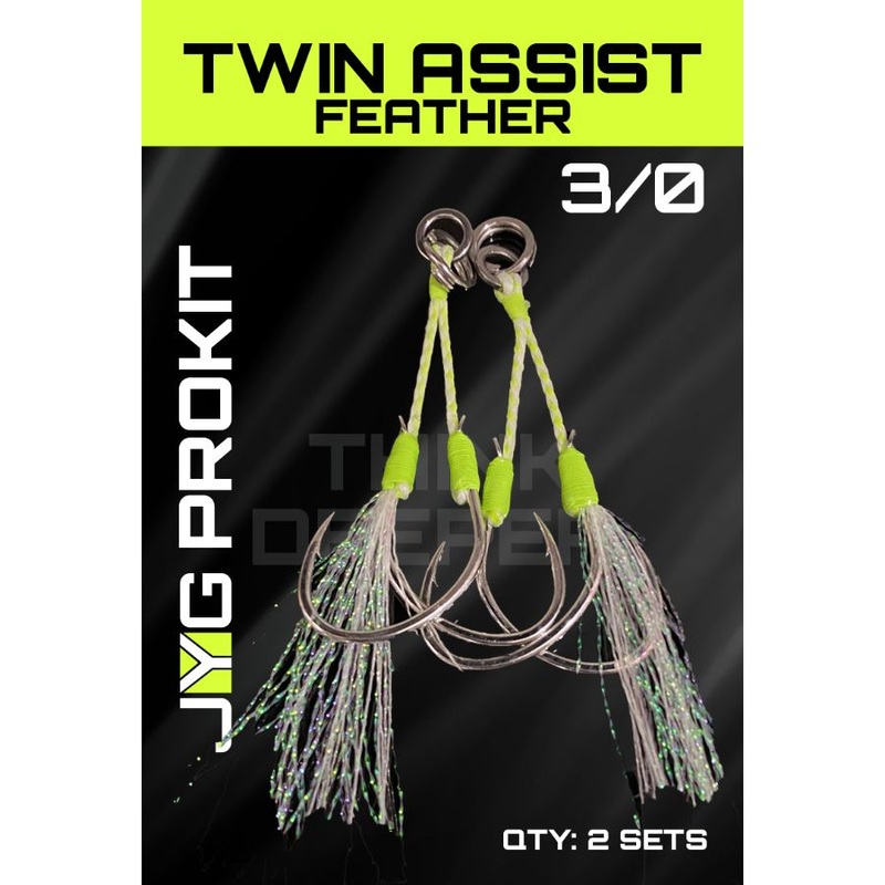 JYG PRO TWIN ASSIST FEATHER HOOKS
